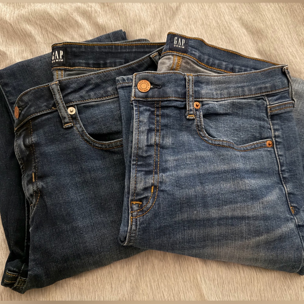 2 pair like new Gap skinny jeans size 12/31 Tall